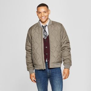 MEN'S Big Tall Fused Onion Bomber Jacket - Goodfellow Co™ Sage Brown size 2XB